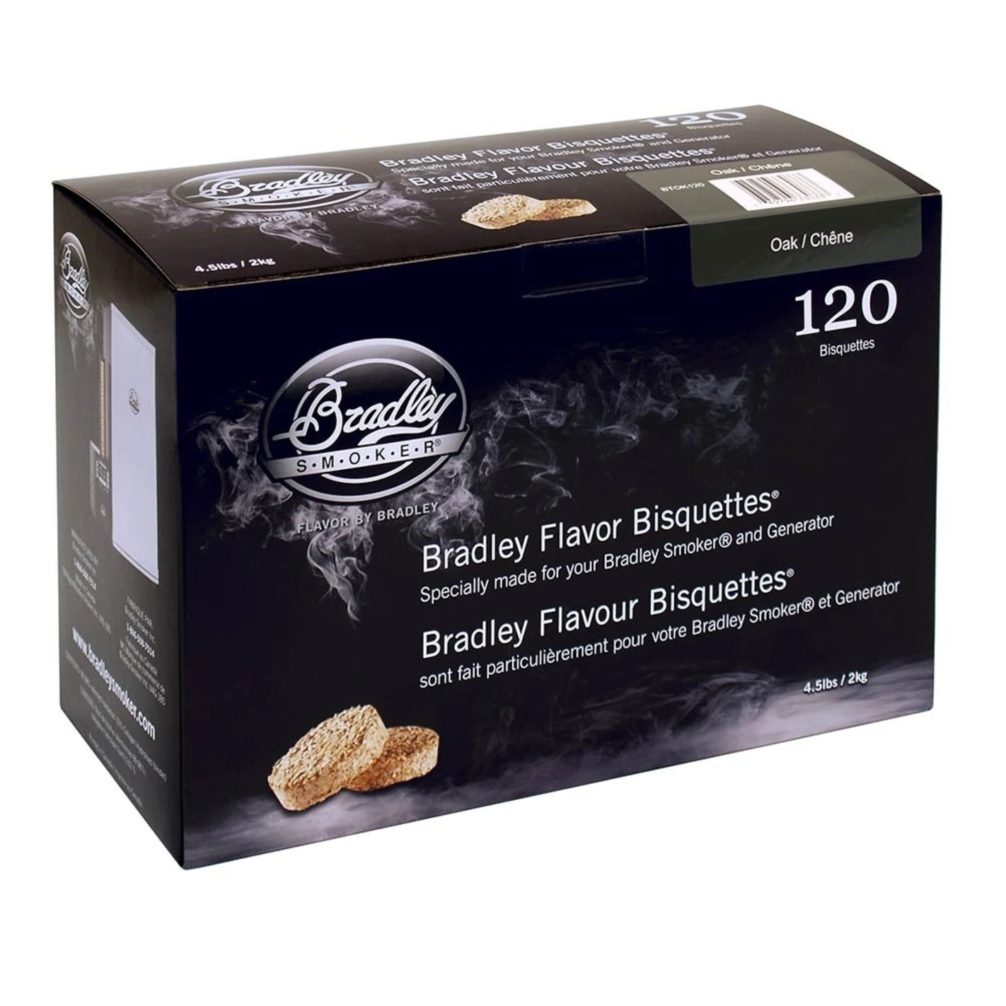 Boîte 120 Bisquettes Chêne - Bradley Smoker
