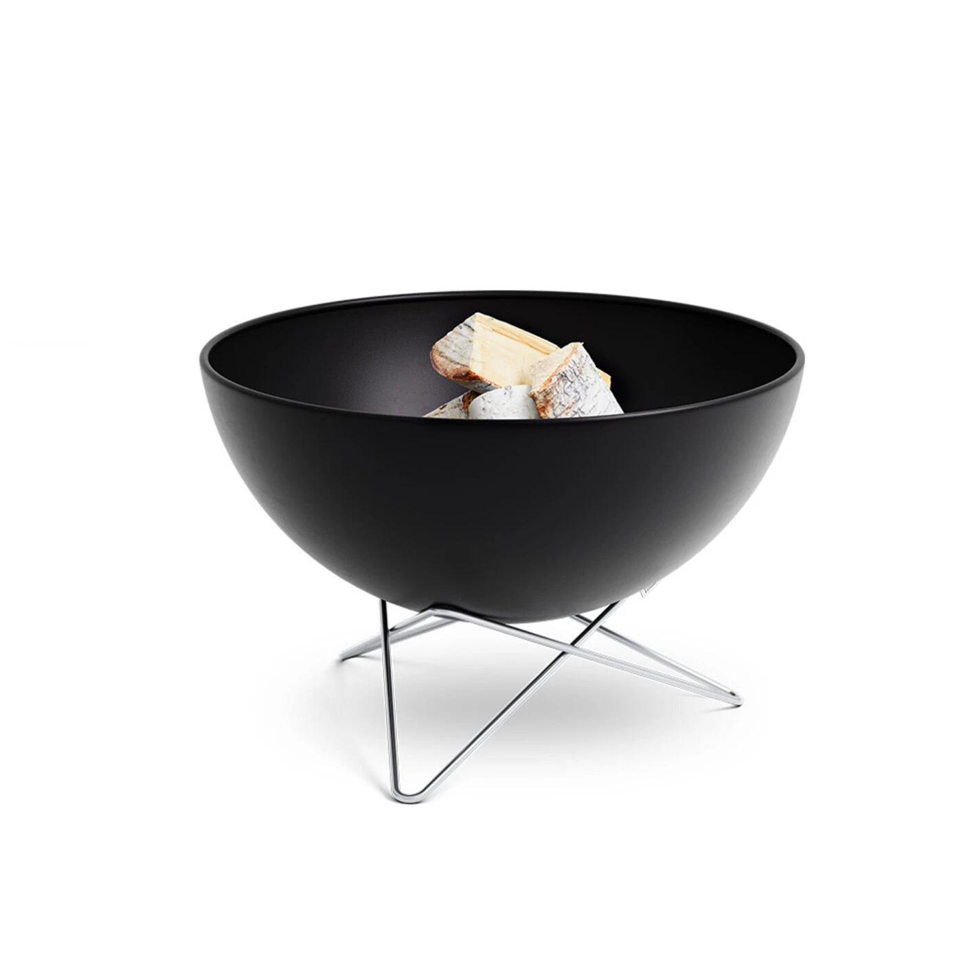 Brasero Rond Acier émaillé Noir Bowl + Pied Bas + Plancha - Höfats – Image 6