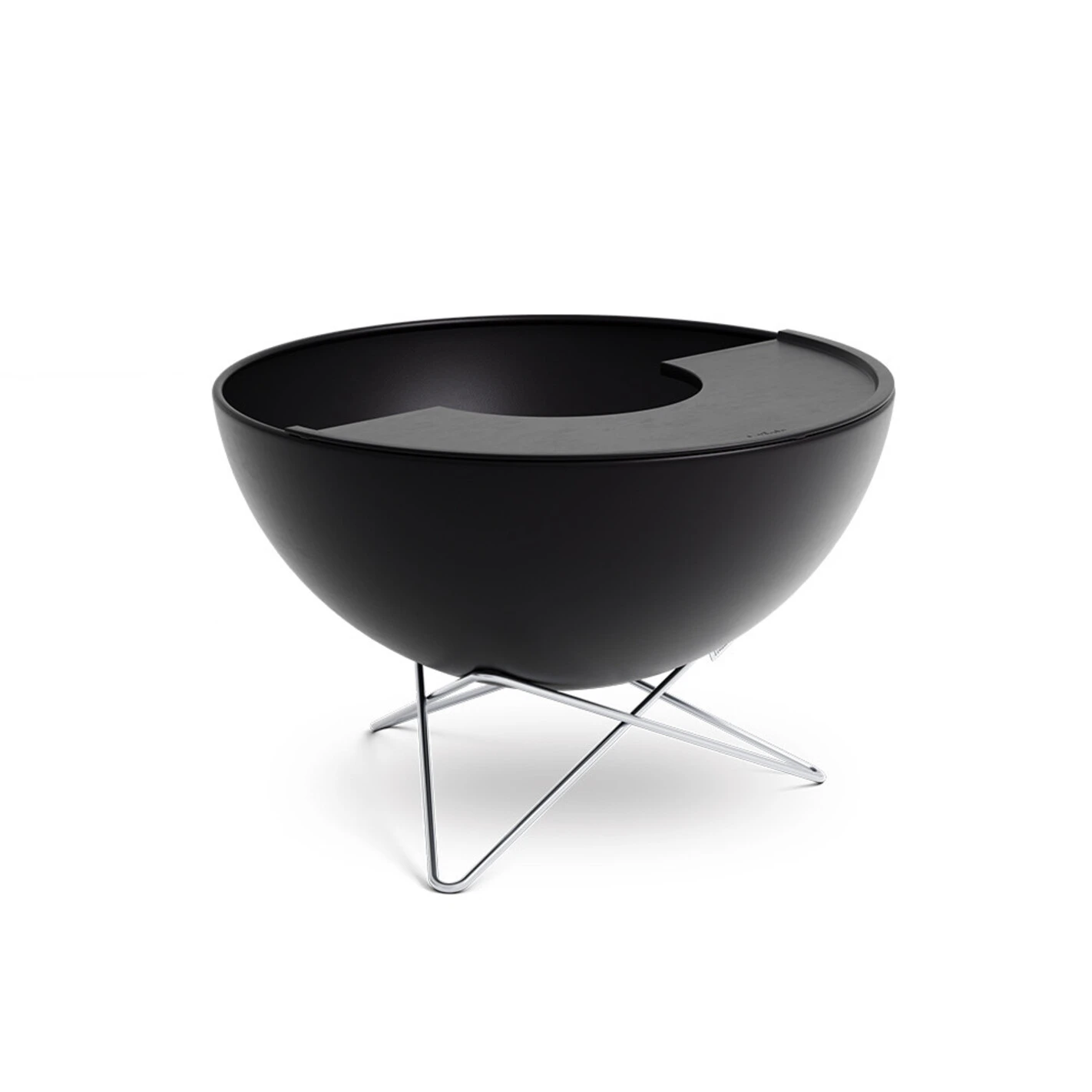 Brasero Rond Acier émaillé Noir Bowl + Pied Bas + Plancha - Höfats – Image 8