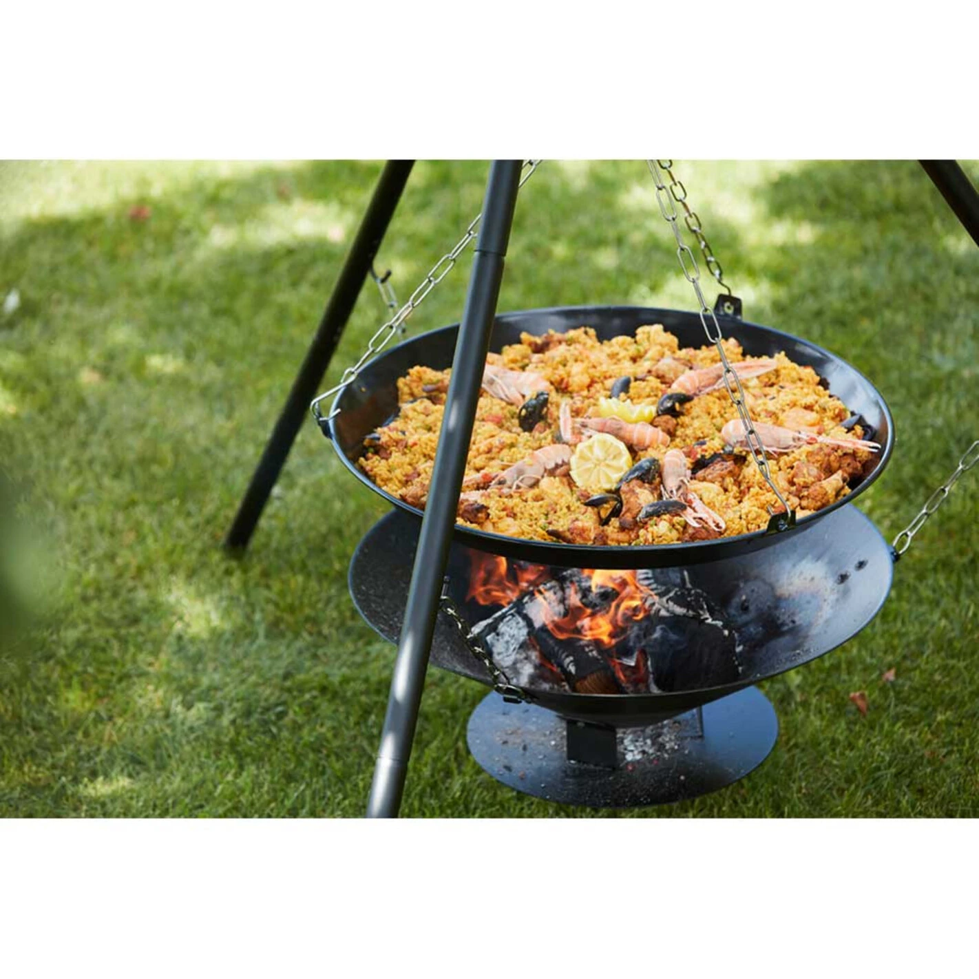 Brasero Junko ø60 Cm Fonte + Trépied + Grille Acier Chromé + Housse - Barbecook – Image 6