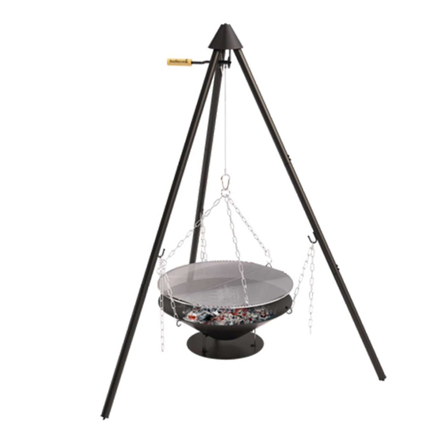 Brasero Junko ø60 Cm Fonte + Trépied + Grille Acier Chromé + Housse - Barbecook