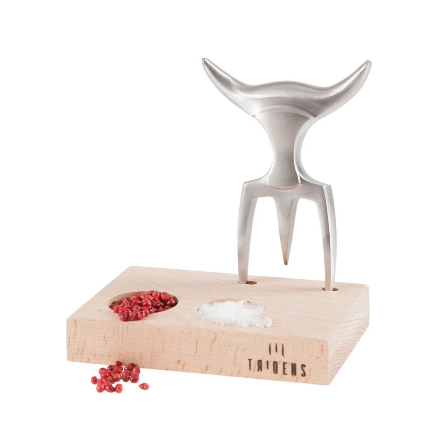 Fourchette à Viande Tridens Inox Brossé + Support – Image 3