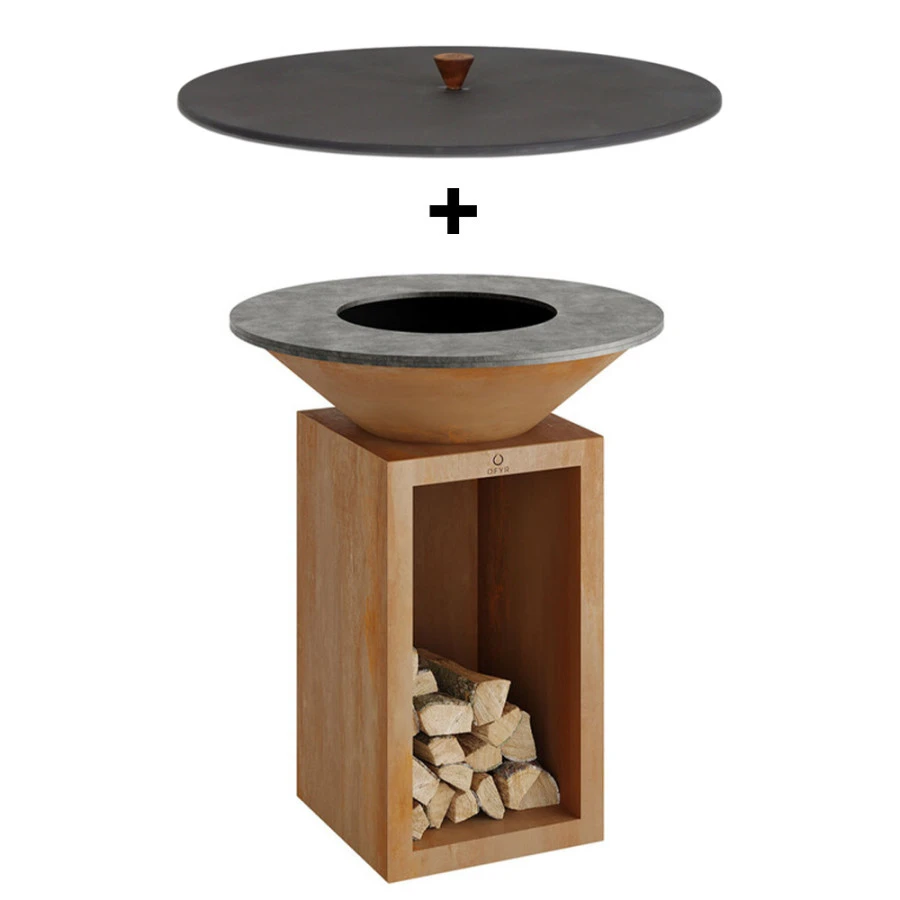 Pack Brasero Storage 85 Corten + Couvercle - OFYR