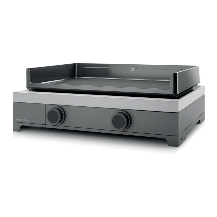 PACK Combo Plancha Gaz Modern 60 Acier Gris / Noir + Chariot + Kit De Nettoyage - Forge Adour – Image 2
