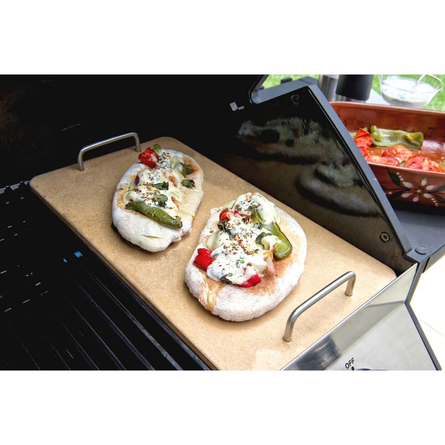 Pierre à Pizza Méridian / Titan Rectangle + Poignées - Cadac – Image 3