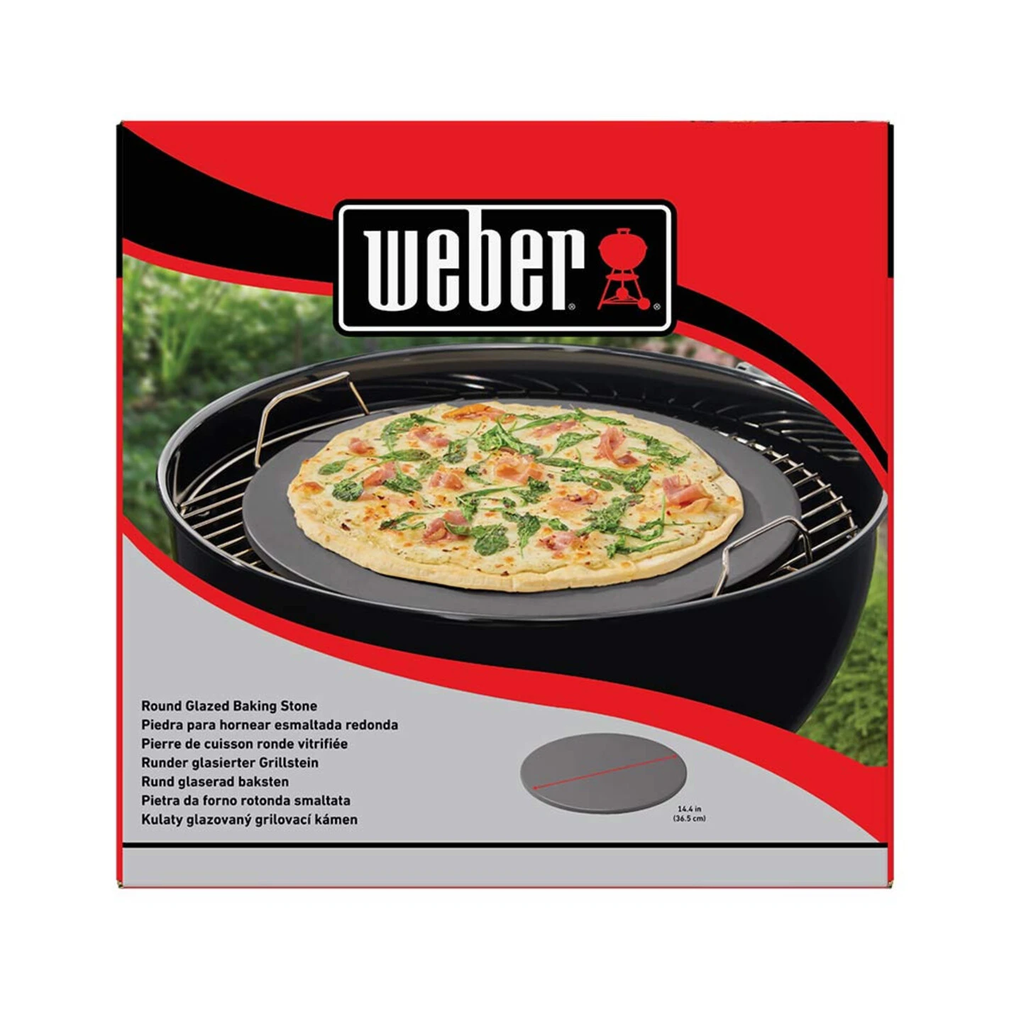 Grande Pierre à Pizza Ronde émaillée ⌀36,5 Cm - Weber – Image 2