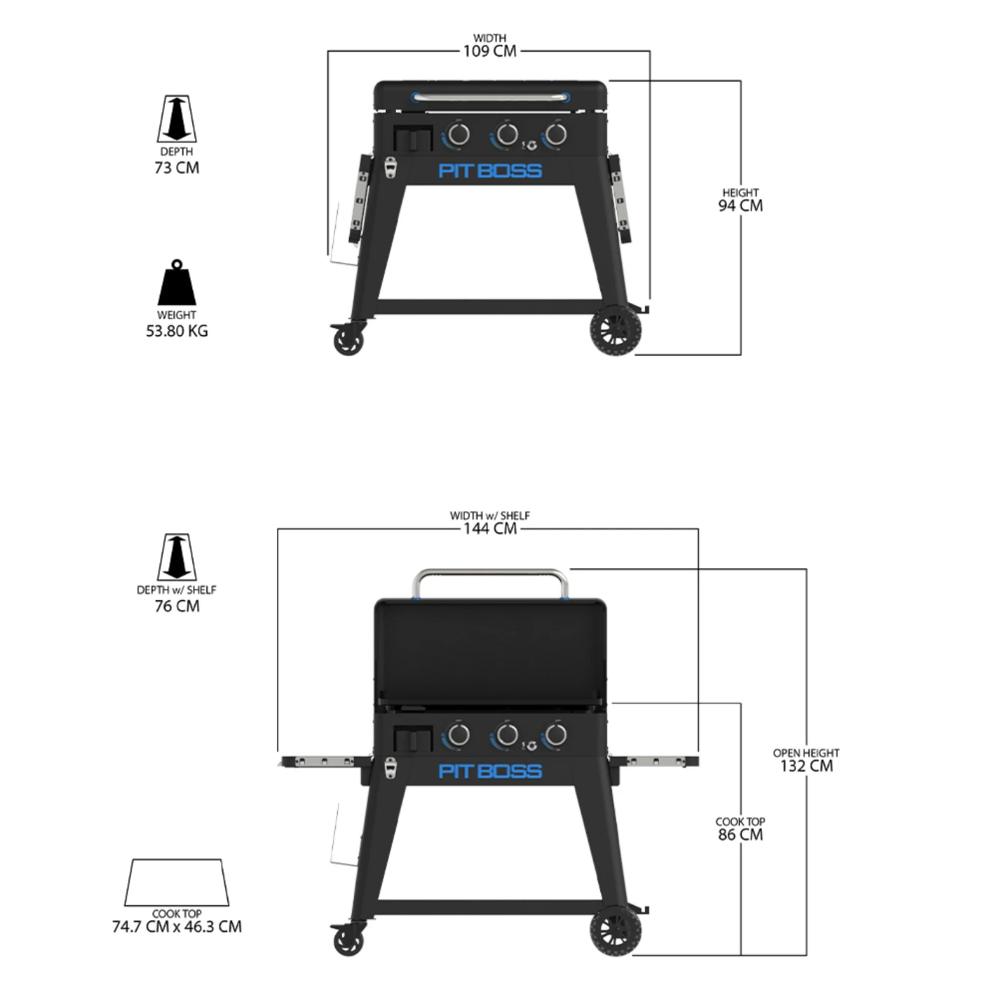 Plancha Gaz Ultimate 3 Brûleurs + Chariot - Pit Boss* – Image 7