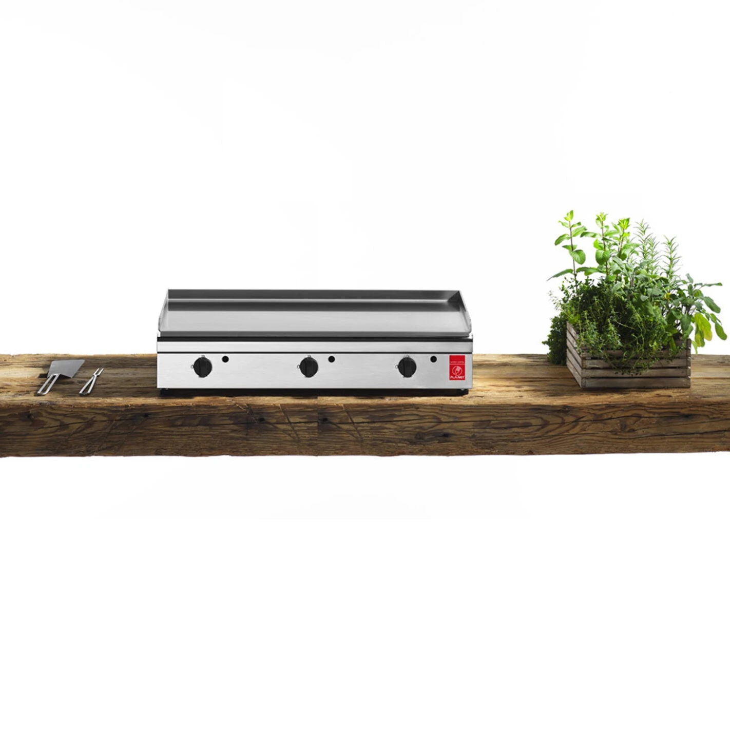 Plancha Gaz Alfa 800 Lisse Inox - Planet – Image 2