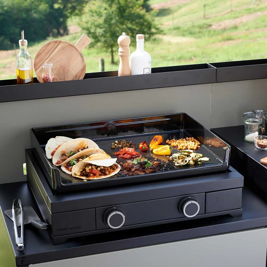 Plancha Gaz Modern 60 Acier Noir - Forge Adour – Image 2