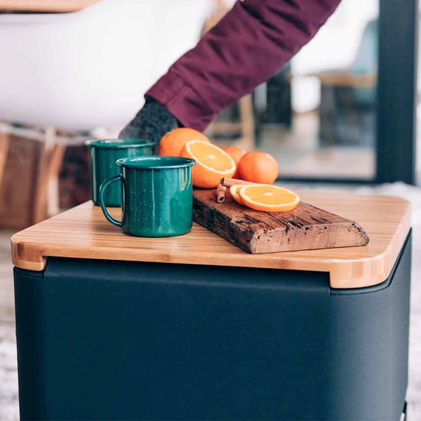 Tablette Pour Brasero Cube En Bambou - Höfats – Image 5